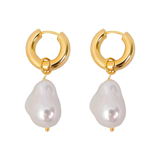 Luna Pearl Hoops